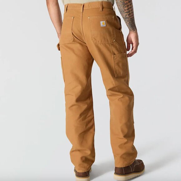 NWT Carhartt Iconic BO1 Firm Duck Double-Front Dungaree 40x32 brown - Picture 2 of 9
